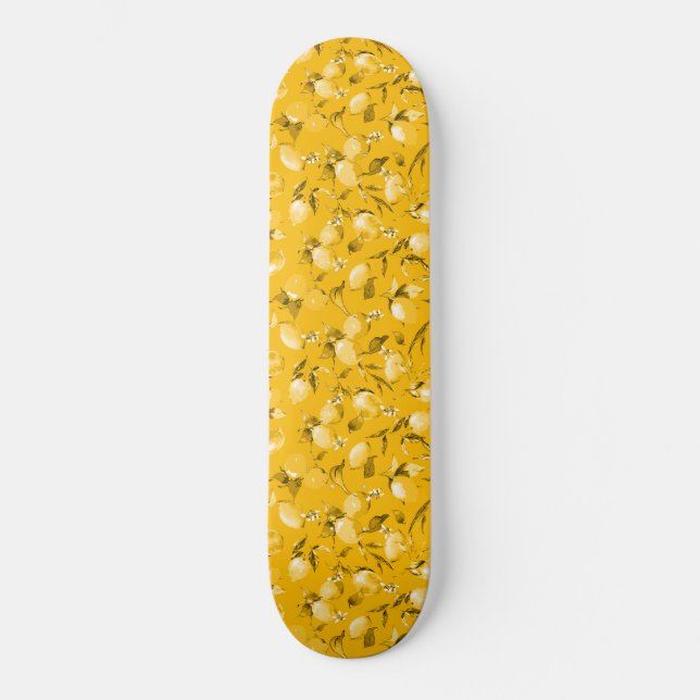 Skateboard citrons aquarelle 10 (Recto)