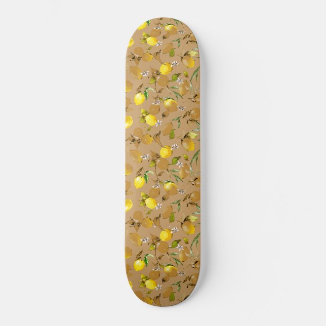 Skateboard citrons d'aquarelle 32 (Recto)