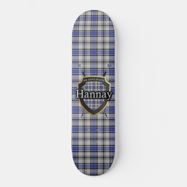 Skateboard Clan écossais Hannay Tartan Shield (Recto)