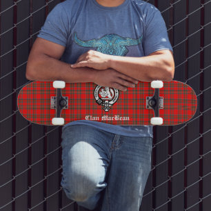 Skateboard Clan MacBean Crest Badge & Tartan