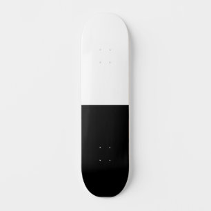 Skateboard Classique Moderne Cool Couleur Séparée Demi Noir &