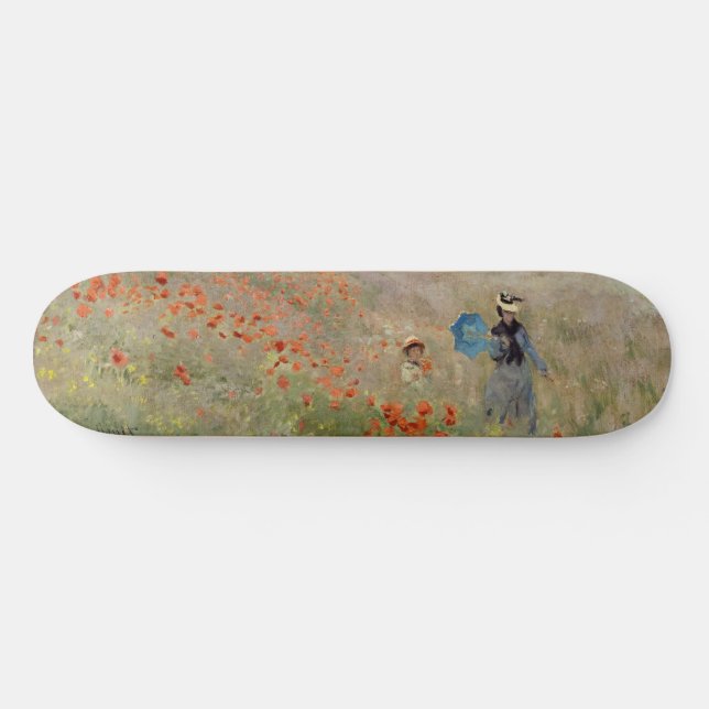 Skateboard Claude Monet - Champ de pavot (Horz)