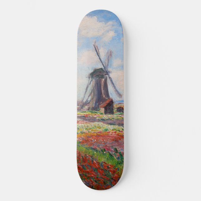Skateboard Claude Monet - Champ de Tulipes en Hollande (Recto)