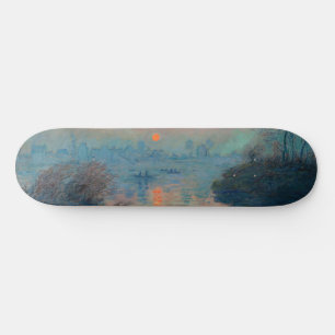 Skateboard Claude Monet - Coucher de soleil sur la Seine à La
