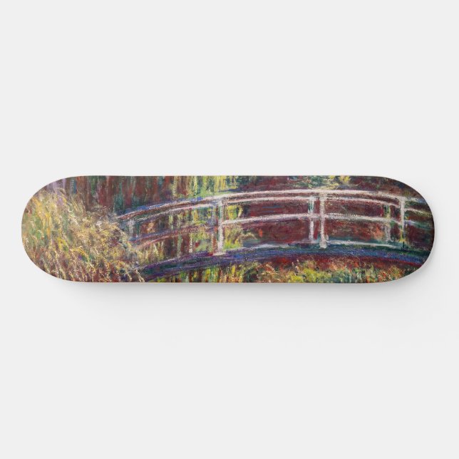 Skateboard Claude Monet - Eau Lily étang, Harmonie rose (Horz)