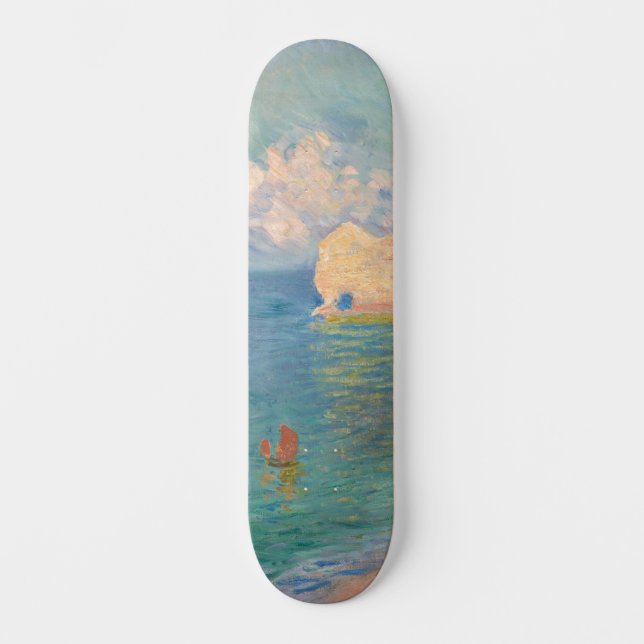 Skateboard Claude Monet - Etretat : Plage et Falaise d'Amont (Recto)