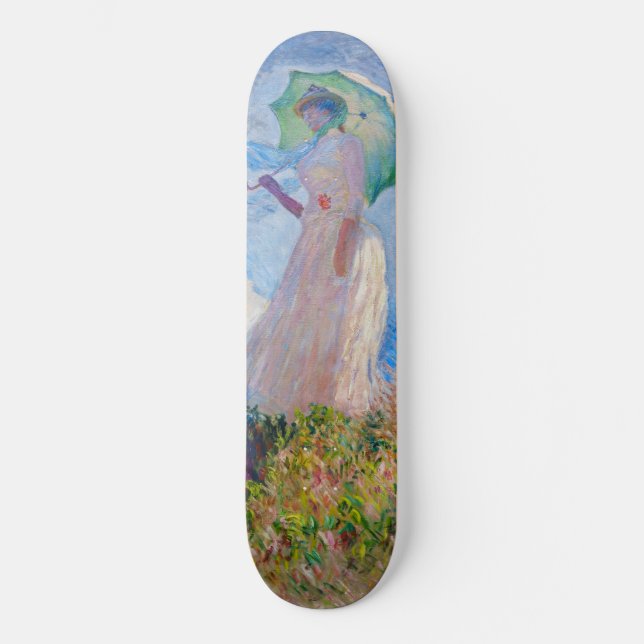 Skateboard Claude Monet - Femme avec Parasol face à gauche (Recto)