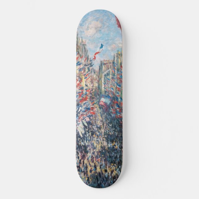 Skateboard Claude Monet - La Rue Montorgueil - Paris (Recto)