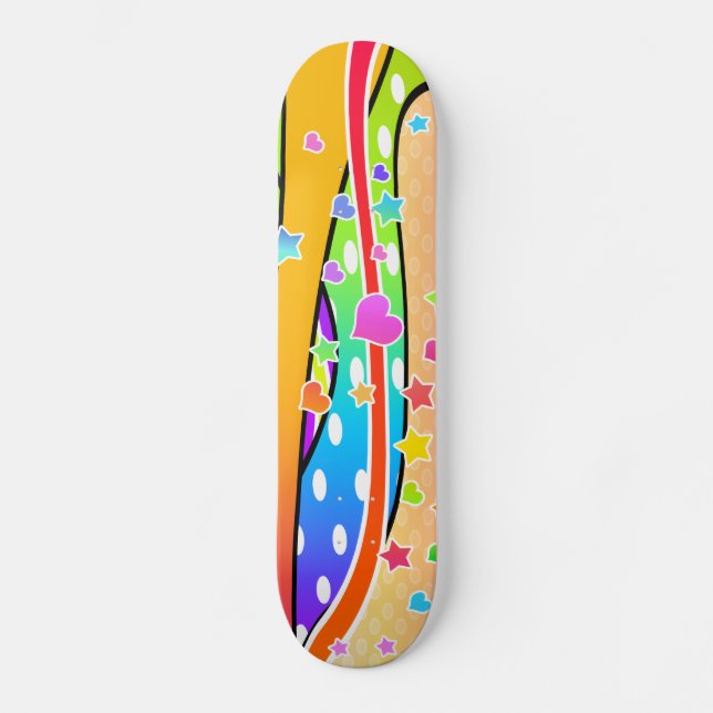 Skateboard CLAVIER REtro POP ART (Recto)