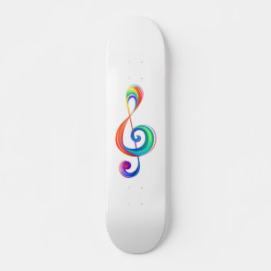 Skateboard Clé arc-en-ciel