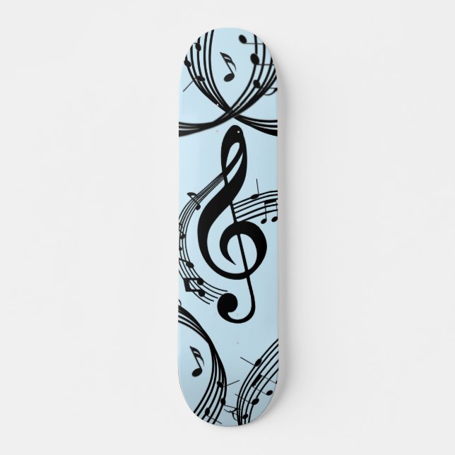 Skateboard Climacic G Clef Music Blue (Devant)