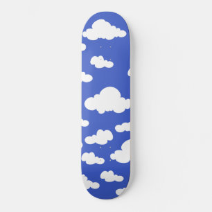 Skateboard Cloudy Blue Sky