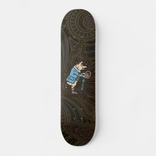 Skateboard Cochon portant une veste Antique formelle