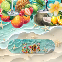 Cocktail de plage Fruits Tropicaux Vague Océan Éto