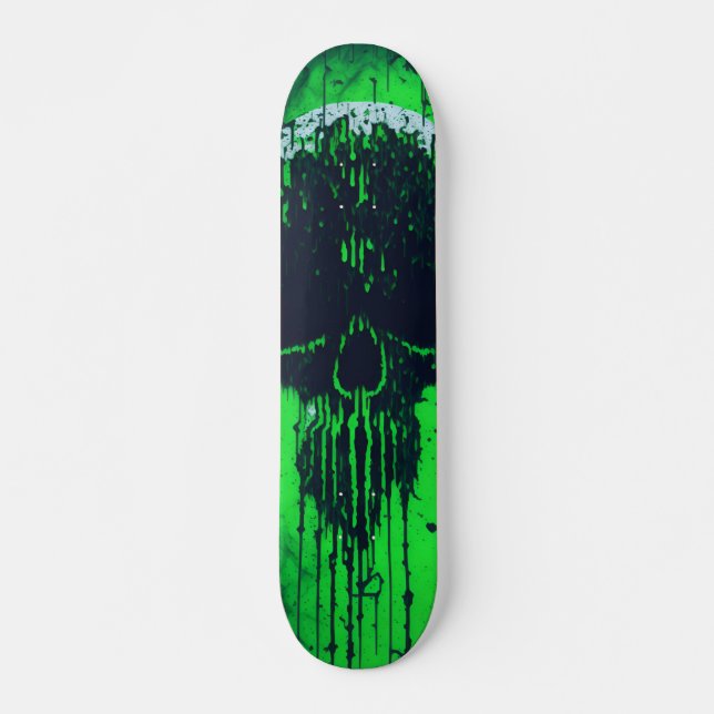 Skateboard Code d'ordinateur noir et vert (Devant)