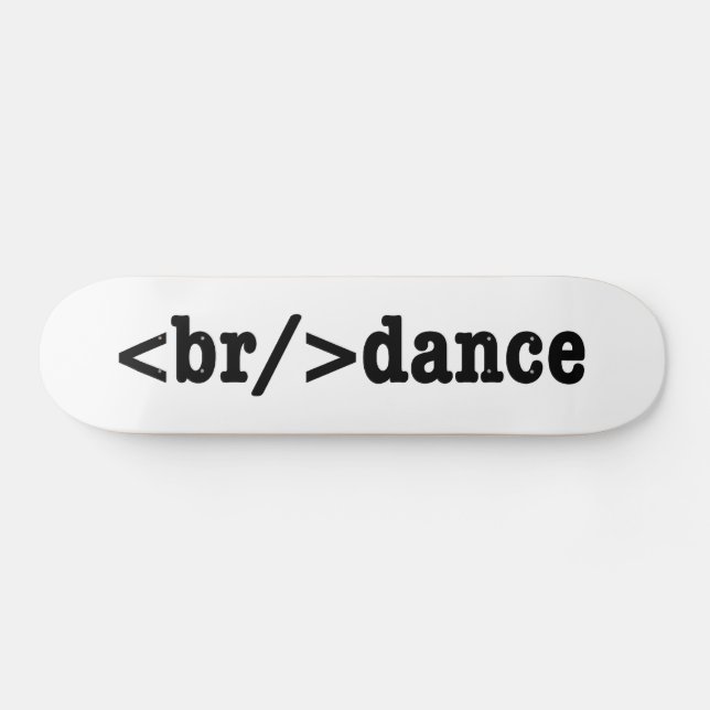 Skateboard code HTML de rupture (Horz)