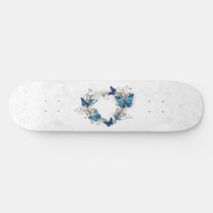 Skateboard Coeur bijoux avec papillons Morpho
