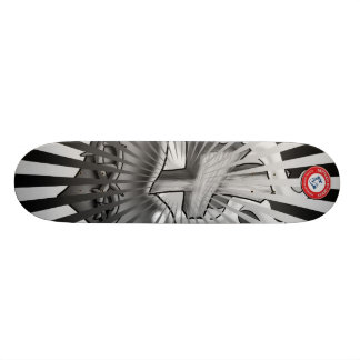 Skateboard Coeur sacré noir et de gris
