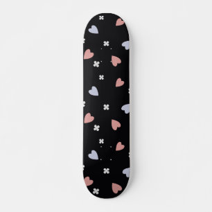Skateboard Cœurs de trèfle mignons motif amour chanceux