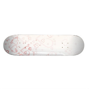 Skateboard Coeurs rouges