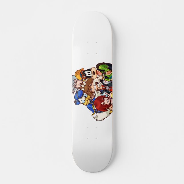 Skateboard Coeurs royaux | Illustration principale de la font (Devant)