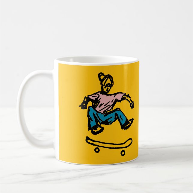 skateboard coffee mug (Left)