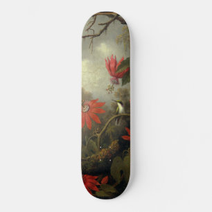 Skateboard Colibri et fleurs de passion