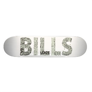 Skateboard Collage de griffonnage de factures