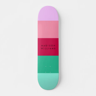 Skateboard Colorbloc Stripe horizontale Viva Magenta Ressort