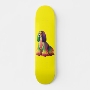 Skateboard Coloré Afghan Hound