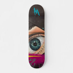 Skateboard Coloré Personnalisé Moderne OEil Street Art