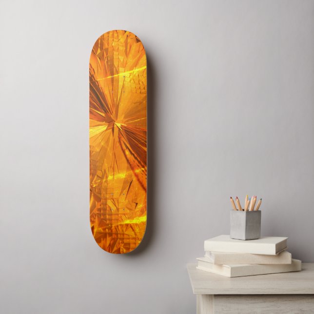 Skateboard Combes dorés Abstraits (Art mural)