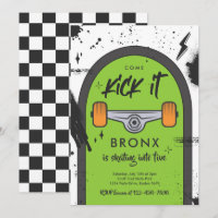 Skateboard Come Kick It Urban Sport Birthday Party