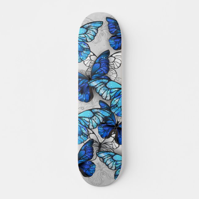 Skateboard Composition des White and Blue Butterflies (Devant)
