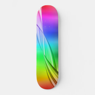 Skateboard Conception Abstraite des couleurs arc-en-ciel