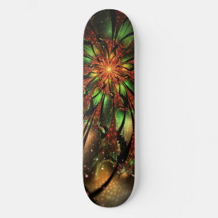 Skateboard Conception Abstraite des fleurs fractales.