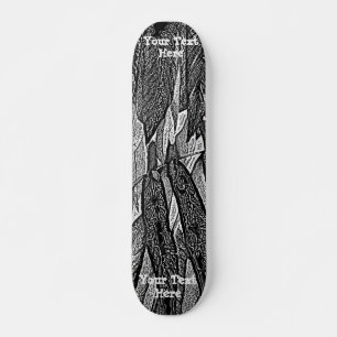 Skateboard conception abstraite moderne de feuille de courbes
