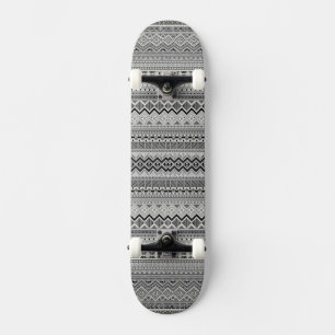 Skateboard Conception de motifs aztèques gris mignons