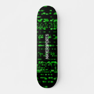 Skateboard Conception de numéro vert de piratage
