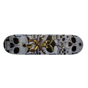Skateboard Conception de planche à roulettes de cool de crâne