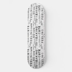Skateboard Conception de texte mignon et déroutante