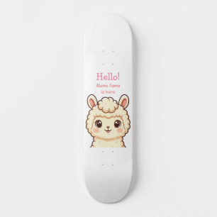 Skateboard Conception d'illustration de lama mignon