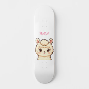 Skateboard Conception d'illustration de lama mignon