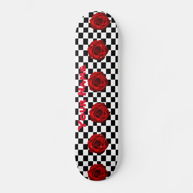Skateboard Conception du vérificateur rose (Recto)