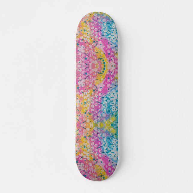 Skateboard Conception multicolore Abstraite (Devant)