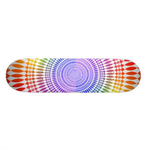 Skateboard Conception radiale colorée : Patinage