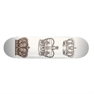 Skateboard Conception royale avec la couronne dans le style