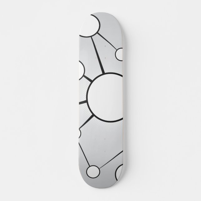 Skateboard Conception sociale de diagramme de cercles (Devant)