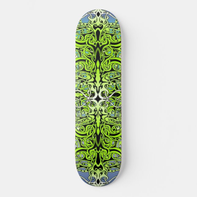 Skateboard Conception Tribale de l'Empire Vert (Recto)