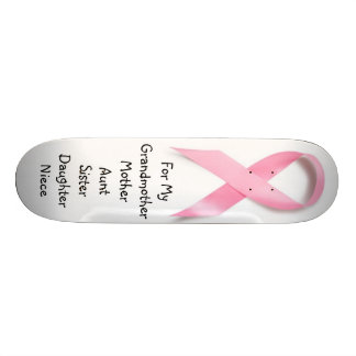 SKATEBOARD CONSCIENCE ROSE DE CANCER DU SEIN DE RUBAN :